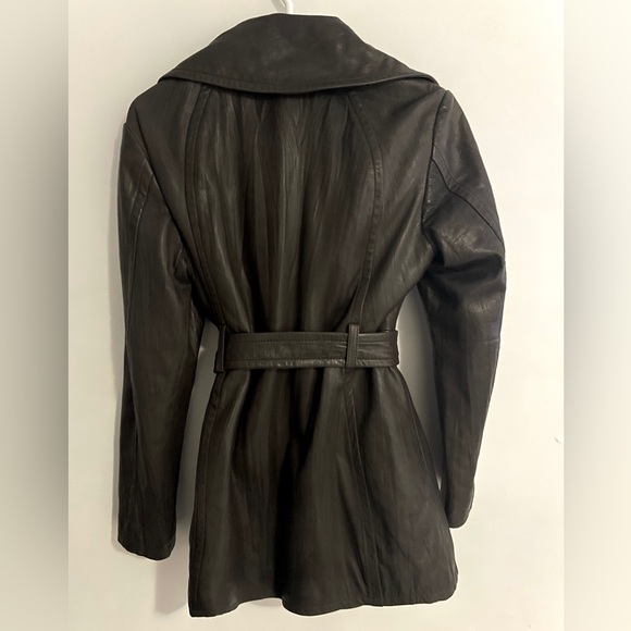 Bod & Christensen Couture Vintage 90s Luxury
Designer Leather Trench Coat - Picture 2 of 2